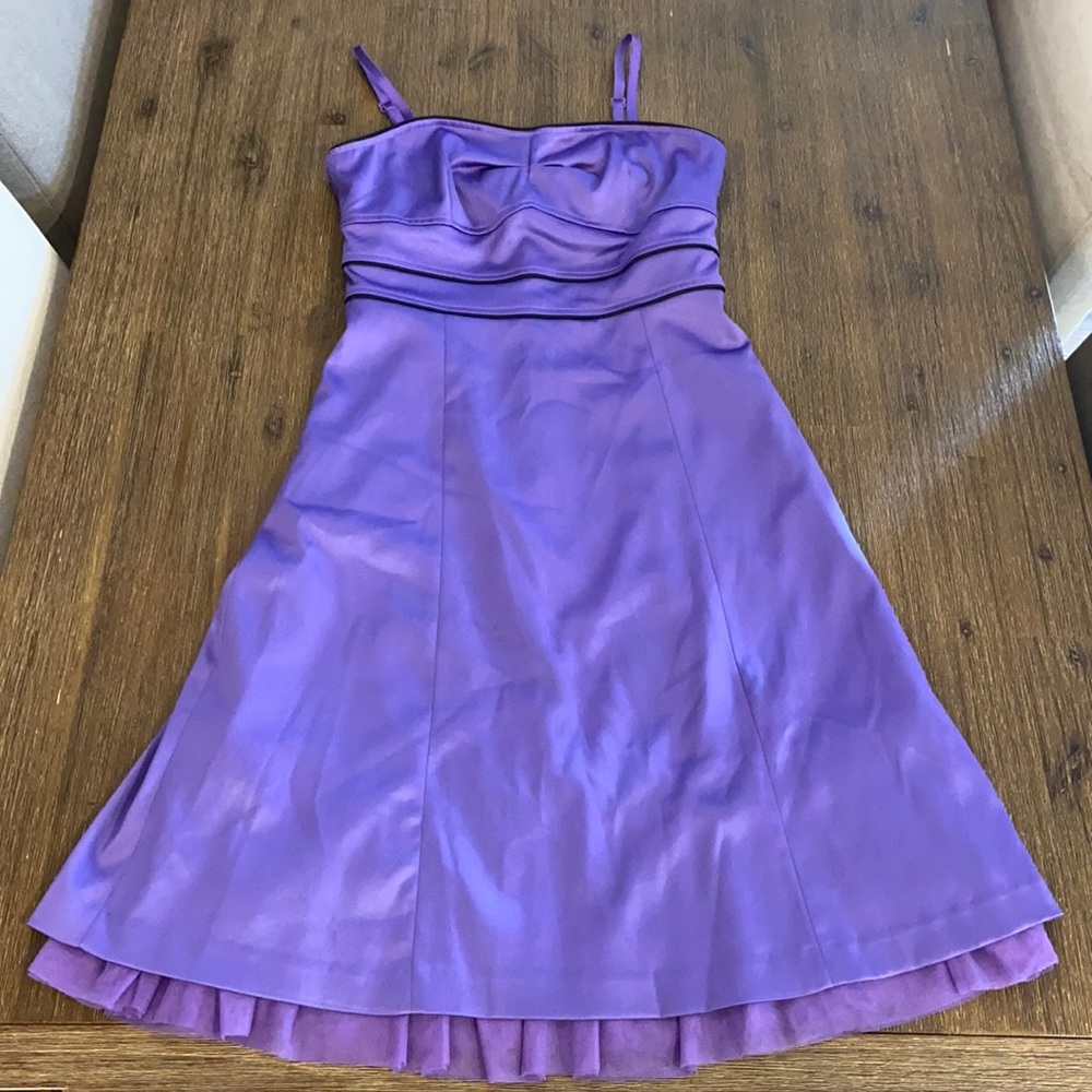 RW & CO Women’s Purple Strapless Dress